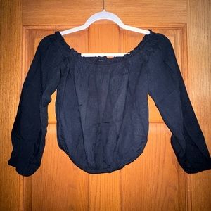 Navy Brandy Melville Off Shoulder Top